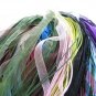 Wholesale lot 100pc Mix Organza Voile Ribbon Necklace Cords