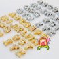 Wholesale lot Slide letters Charms 8mm Rhinestone Silver Alphabet