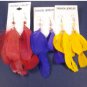 Wholesale lot Feather Earrings BUSINESS OPPORTUNITY 10 dozen 10 styles