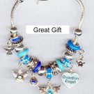 Glass Bead designer style European charm Bracelet