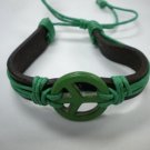 peace sign BRACELET hott -n- hip Brand New Fashion Cord Bracelet GREEN