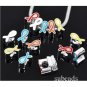 300pcs wholesale lot Enamel RIBBON Beads DIY Charm Bracelet