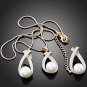 Free Shipping 18K GP Crystal Fashion Necklace & Earring set