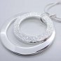 Womens Jewelry Free shipping 925 sterling silver Double cirque Necklace