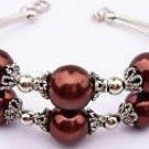 pearl beads Bracelets bangle coffee shell Fashion Free shipping
