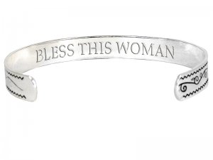 Bless This Woman AWARENESS Bangle Bracelet religious jewelry FREE SHIPPING