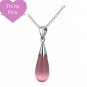 Genuine 925 Sterling Silver Pink Opal NECKLACE & earring jewelry set