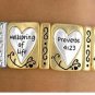 STRETCH gold tone BRACELET religious jewelry Proverbs 4:23