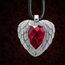 925 silver red heart necklace pendant charm FREE SHIPPING