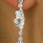 WEDDING bridal jewelry Austrian Crystal flower drop necklace earrings set