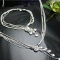 925 jewelry set DANGLE HEARTS classic style hot fashion jewelry necklace bracele