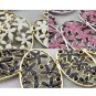18k gp flower rhinestone necklace earring set womens jewelry fashion jewelry