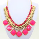 Chunky Pink CANDY color resin Fashion Necklace fashion jewelry