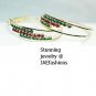 Christmas Fashion Hoop Earrings Multi-Colored Swarovski Crystal jewelry
