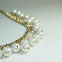 PEARL BRACELETS 18K GP Simulated pearl crystal Chain Bracelet