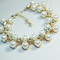 PEARL BRACELETS 18K GP Simulated pearl crystal Chain Bracelet