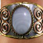 FASHION BRACELET Cuff Bracelet BRIGHT white OVAL Lead Free Handmade