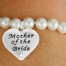WEDDING jewelry Mother Of The Bride Stretch faux pearl BRACELET