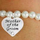 WEDDING jewelry Mother Of The GROOM Stretch faux pearl BRACELET