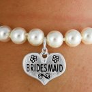 WEDDING jewelry BRIDESMAID Stretch faux pearl BRACELET