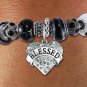 Silver Stretch Bracelet With "BELIEVE" Austrian Crystals Christian Fish