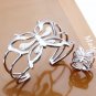 Silver Stretch Bracelet With "BELIEVE" Austrian Crystals Christian Fish