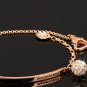 womens Jewelry CZ Diamond Fashion Bracelets Bangles 18K Rose Gold Plated Crystal