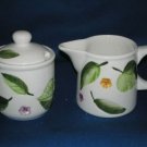 LEAVES & FLOWERS CREAMER AND COVERED SUGAR POT SET
