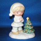 FIGURINE HOMCO CHRISTMAS KIDS & TREE 5613 STAMP
