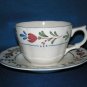 FLORAL TEA CUP AND SAUCER SET AS SHOWN NIKKO