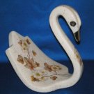 VINTAGE FLORAL SWAN HAND TOWEL HOLDER BATHROOM LARGE