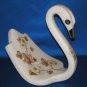 VINTAGE FLORAL SWAN HAND TOWEL HOLDER BATHROOM LARGE