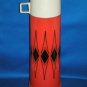 TALL VINTAGE RED PLAID THERMOS