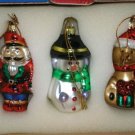 TRADITIONAL GLASS CHRISTMAS ORNAMENTS FROM AVON SET 3