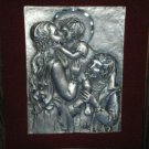 VINTAGE PELTRO CESELLATO A MANO ITALY PEWTER HOLY FAMILY