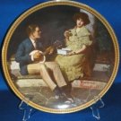COLLECTOR PLATE NORMAN ROCKWELL PONDERING ON PORCH