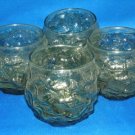 GLASSWARE AS SHOWN~SET OF 4 BUMPY TUMBLERS GLASSES