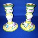 SET OF 2 BUTTERFLY TAPER CANDLE HOLDERS