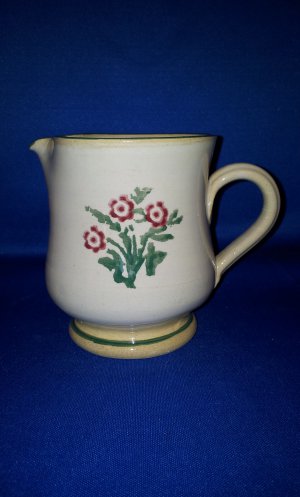 SMALL SINGLE FLORAL CREAMER PITCHER AS SHOWN NICHOLAS MOSSE POTTERY