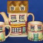 DECORATIVE TEA POT OLD SWEET SHOP WITH CUPS