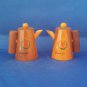 VINTAGE SALT AND PEPPER SHAKERS SET WOODEN GEORGIA KETTLES