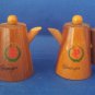 VINTAGE SALT AND PEPPER SHAKERS SET WOODEN GEORGIA KETTLES