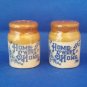 VINTAGE SALT AND PEPPER SHAKERS SET HOME SWEET HOME CROCKS