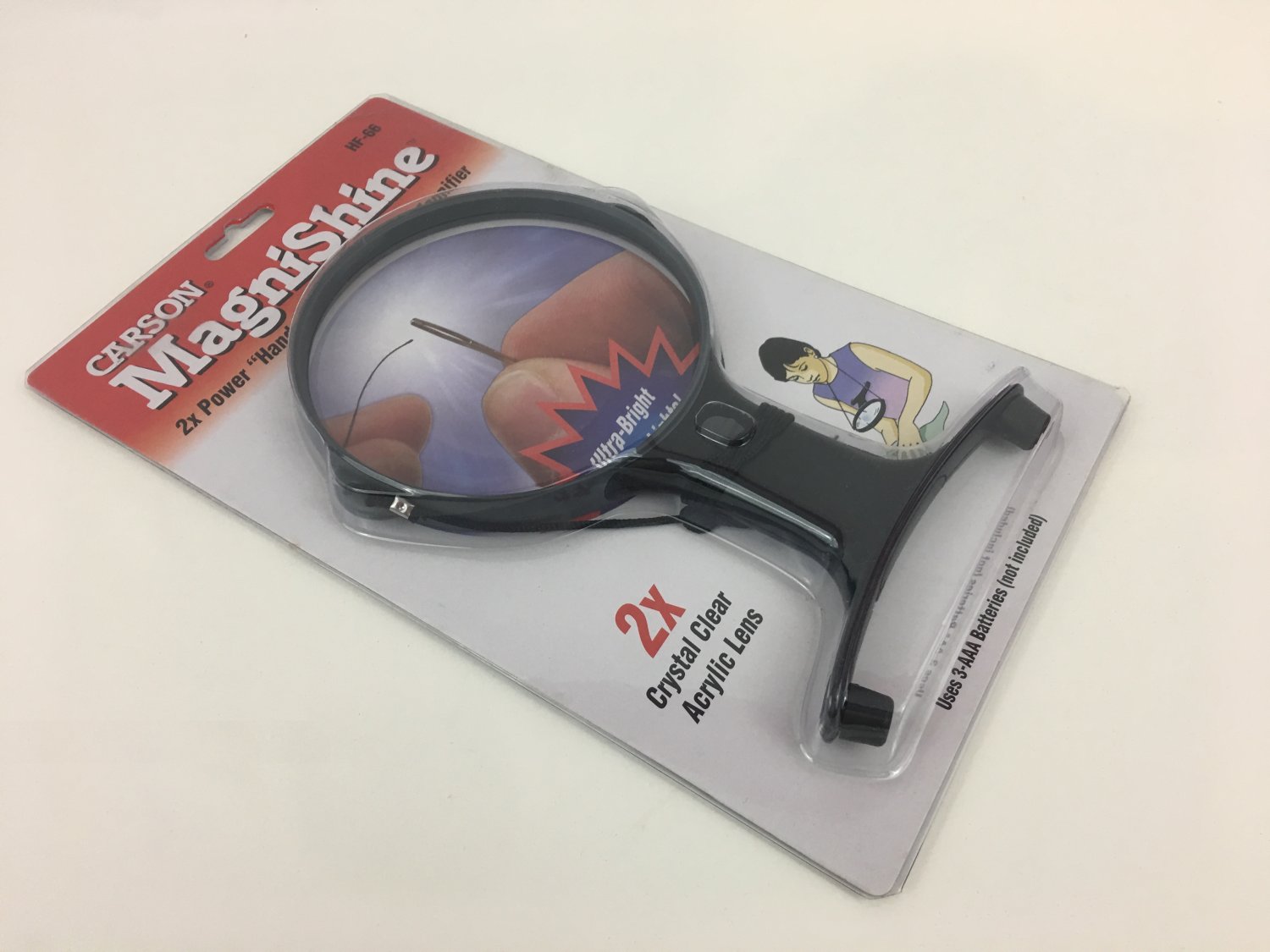 Carson 2x Hands Free MagniShine LED Lighted Magnifier HF66