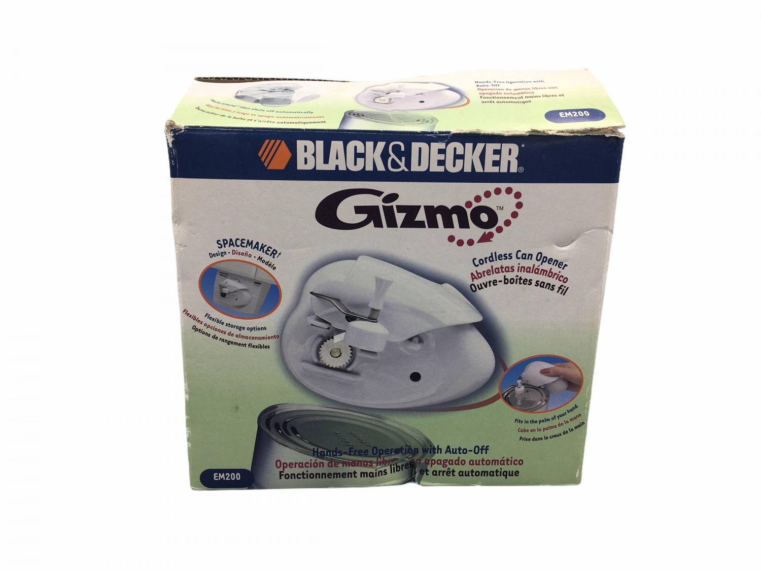 Black and Decker EM200 Gizmo Cordless Can Opener White
