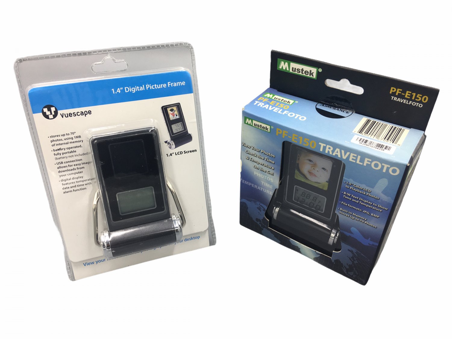 Sharper Image USB Digital Photo Keychain & Vuescape 1.4" Digital Photo