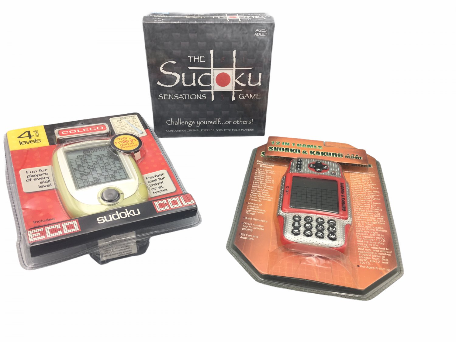 Lot Of 3 Sudoku Touch Screen 12 In 1 Sudoku Sudoku Sensations Puzzle 