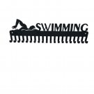 Black 20 Hook Metal Wall Mount Key Holder – Ideal for Organizing Keys, Medals & Accessories