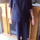 Woman's Size 24W Navy embellished pant suit