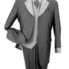 Black and gray Men suit 2911V